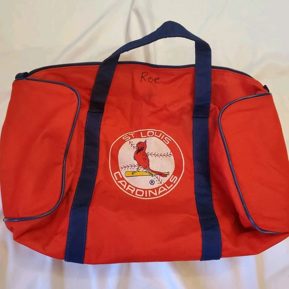 St. Louis Cardinals MetLife Red Duffel Bag Blue ft. Snoopy